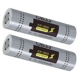 CPZZ 3.7volt 18650 Rechargeable Battery Flat top 3.7v Battery 18650 3500mah High Capacity for led flashlights,Headlights,2Pack