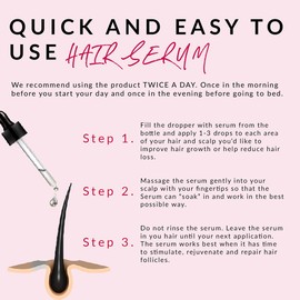 N+B Hair Growth Serum - Helps Promote Thicker, Fuller, & Healthier Hair w/Biotin, Natural-Based Formula, Helps Prevent Hair Fall & Thinning, For Women In All Hair Types - (2oz.) (3-Pack)