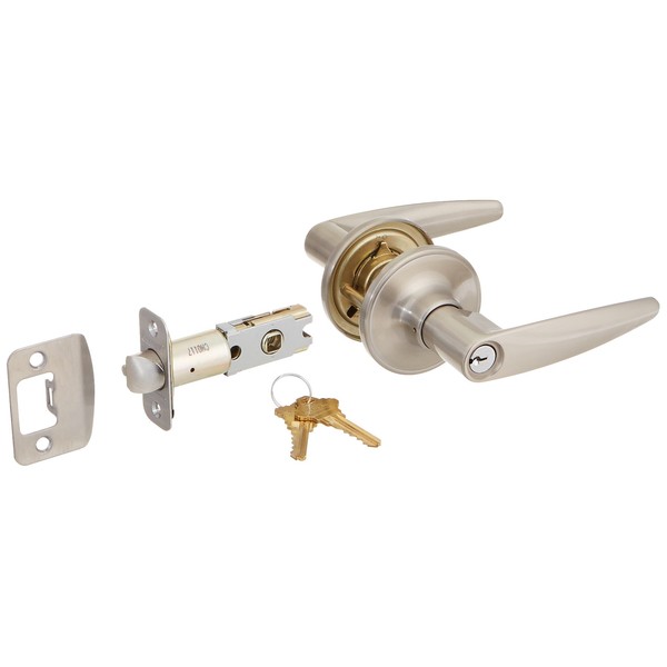 J Series Dover Keyed Door Lever Finish: Satin Nickel