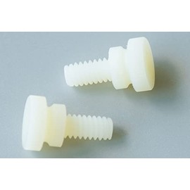 Nylon Thumb Screws, 1/4"-20 x 1/2" Long, Pack of 2 (Natural/White)