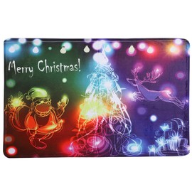 Christmas Light Pattern Home Entrance Bathroom Kitchen Anti slip Floor Mat Decoration