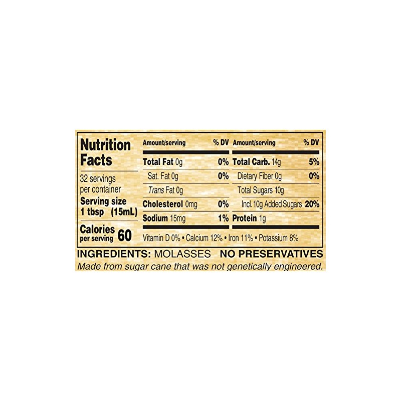 Golden Barrel Blackstrap Molasses, 16 Fl. Oz