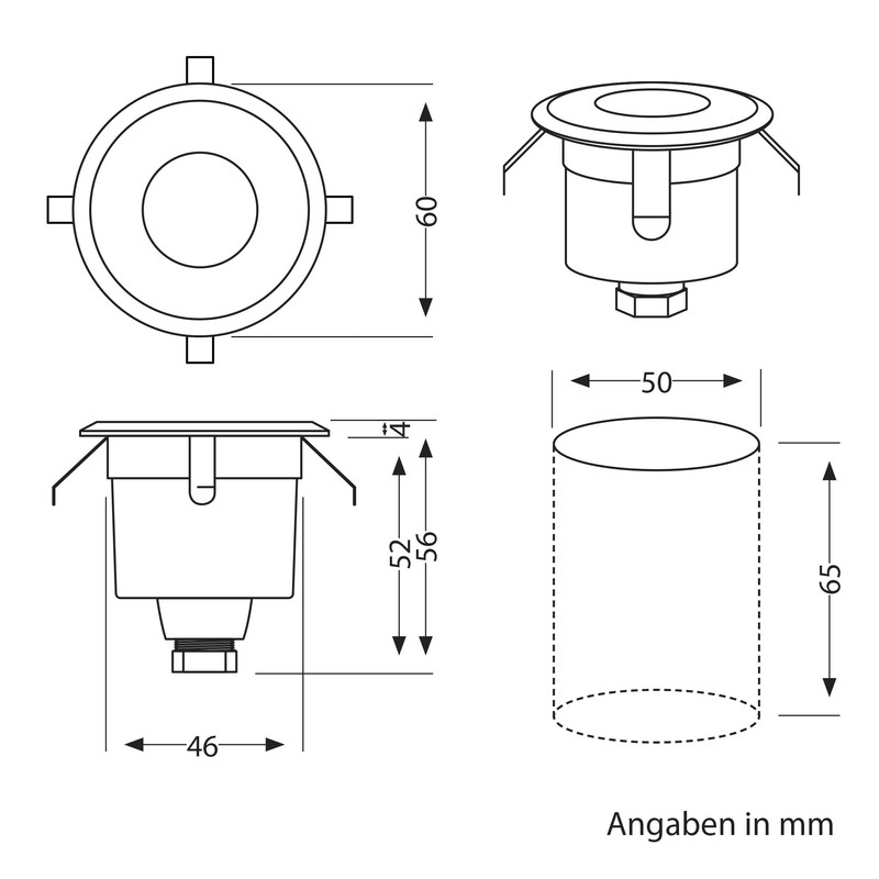 Parlat LED Recessed Ground Light AGENA For Outdoor, Cold White,