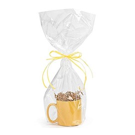 10 Pack BOPP Clear Cello Cellophane Bags Gift Basket Package Flat Gift Bags BOPP Bags (Flat, 9 x 20)