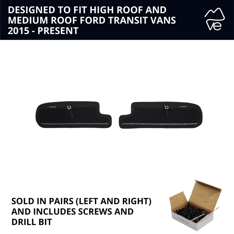 VanEssential Rear Door UPPER Storage Panels (Pair) Designed for Ford