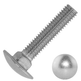 Techtanium® Carriage Bolts M8 x 30/30 [with Square Neck] Made of A2 Stainless Steel (Pack of 20) | Carriage Bolts | Carriage Bolts | Round-Head Screws | DIN 603