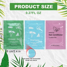 Body Wash Shampoo Conditioner Set Travel 0.28fl Oz,Travel Size Shower Gel Set,Shampoo and Conditioner Travel Bulk,Hotel Supplies Bulk Hygiene Kits for Homeless Guests Hotel (50)