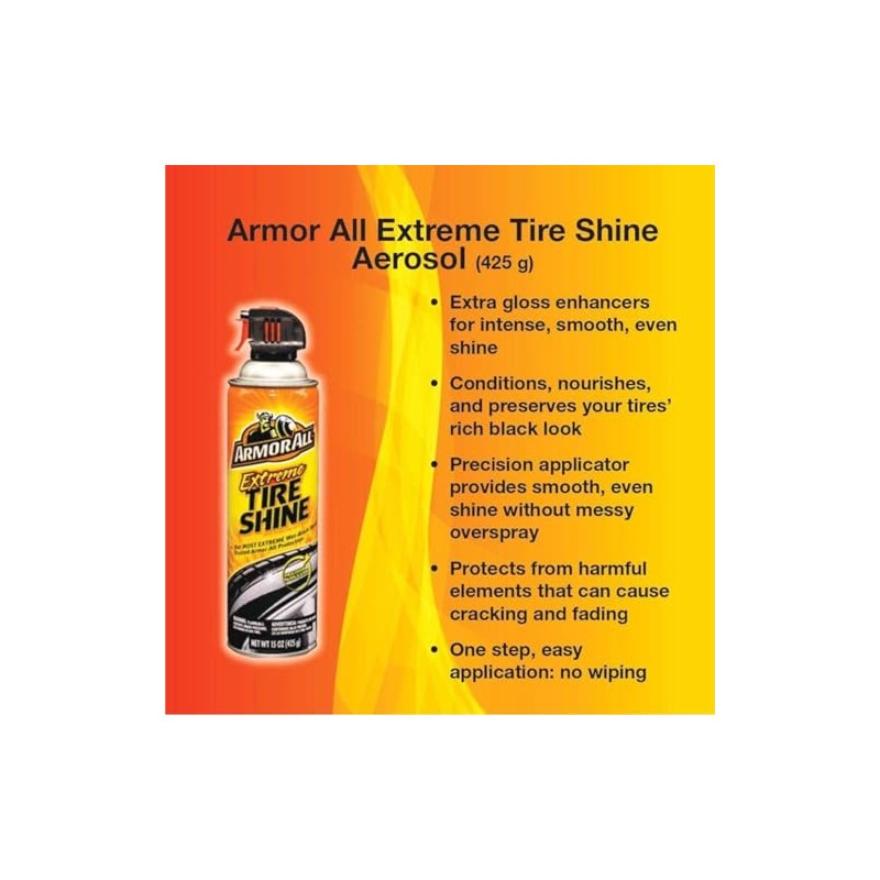 Armor All Extreme Tire Shine Spray, Tire Shine for Restoring