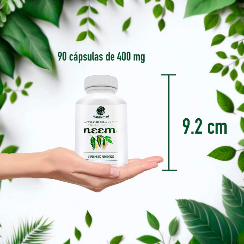 Cápsulas de Hoja de Neem (90 caps.) 400 mg c/u