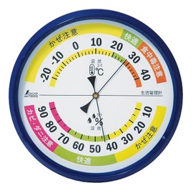 sinwa測定 Hygrometer F – 4 Round 15 cm Blue 70503