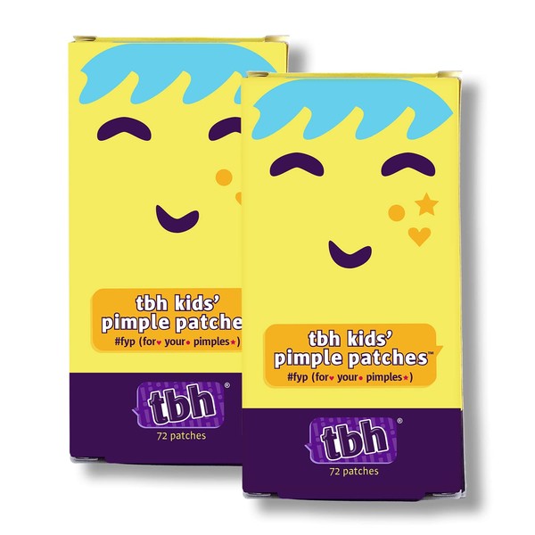 TBH Teen Pimple Patches For Tween Girls and Boys - Hyaluronic Acid Acne Pimple Patch Spot Treatment (72 Count) Star Pimple Patches For Face, Vegan and Cruelty Free