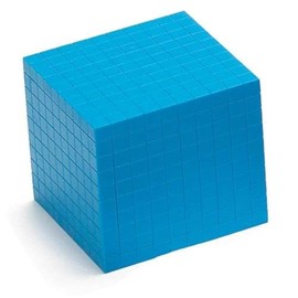 EAI Education Base Ten Thousand Cube: Blue Plastic