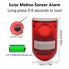 Solar Motion Sensor Alarm 129dB Sound IP65 Waterproof Security Light