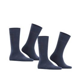 ESPRIT Men Basic Uni 2-Pack socks, 2 pairs, UK size 8.5-11 (EU 43-46), Blue, cotton mix - Skin friendly cotton, reinforced stress zones for optimum durability