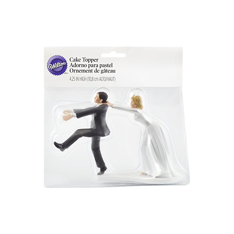 Wilton "Oh No You Don’t" Wedding Cake Topper Figurine, 6.3"