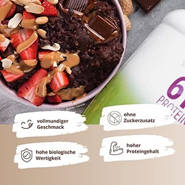 Nutri + Proteinshake Schokolade 1 kg - Low-Sugar Eiwei√üpulver mit gentechnikfreiem Proteinisolat - Schoko Muskelaufbau Protein Pulver Vegan