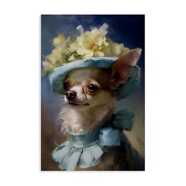 Stupell Industries Dog with Fashionable Hat Canvas Wall Art, design by Wumples, 24 x 36