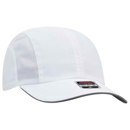 OTTO CAP 133-1240 Unisex Reflective Cap 6 Panel Running Hat - White, OSFM - Adult