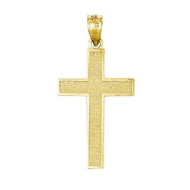 14K Gold Cross of Calvary Pendant
