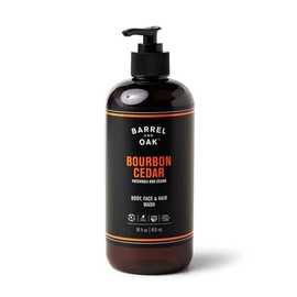 Olivina Men Hair, Face & Body All-in-One Wash, Bourbon Cedar, 16 Fl. Oz.