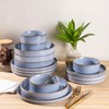 GBHOME Ceramic Dinnerware Sets With Double Bowl for 4, 16