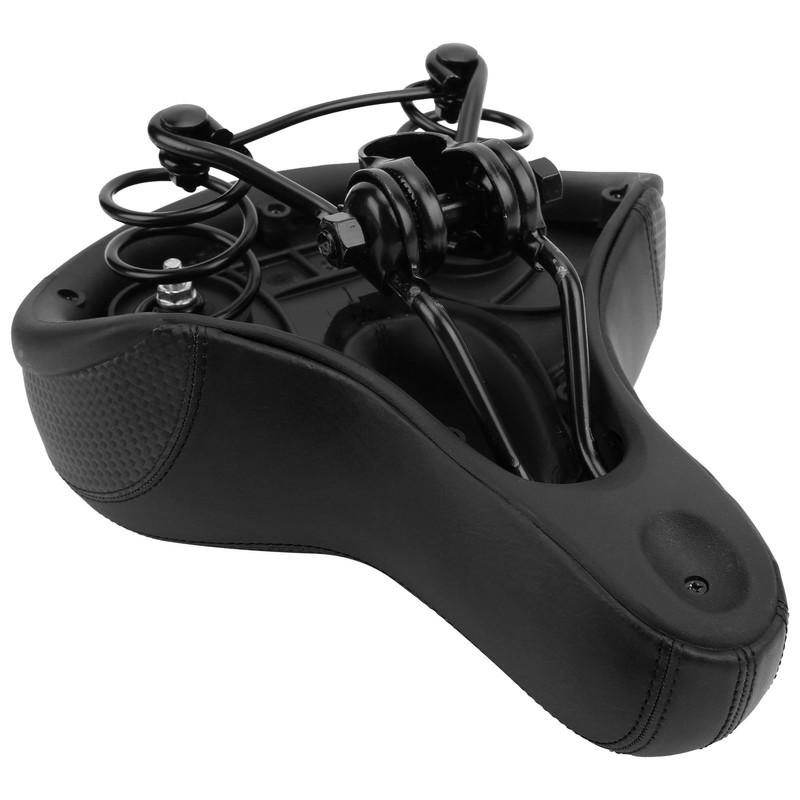 Mountain Bike Saddle Comfortable Microfiber Leather HollowCarved Spring Bike Saddle