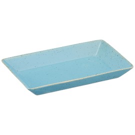 TAMAKI Kasane T-937624 Rectangular Plate M 5.3 inches (13.5 cm) Width 5.3 inches (13.5 cm) x Depth 3.4 inches (8.7 cm) x Height 0.5 inches (1.2 cm) Turkish Blue Stacking Storage Stylish Plate