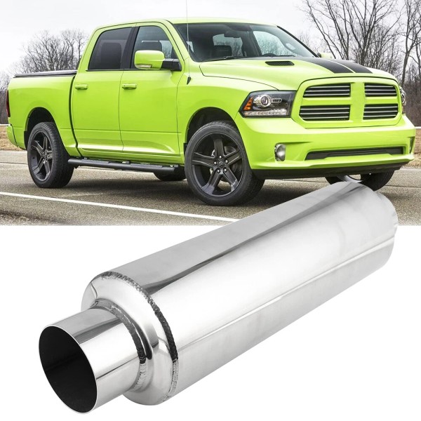 KEEPDSGN 3.0" Inlet /Outlet 16" Length Muffler Exhaust Resonator For