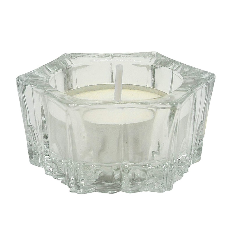 Crystal Tealight Holder - Shabbat Travel Candles - 2 Pack