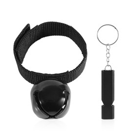 Bear Bells with Whistle, Loud Bear Bell Emergency Whistle Bear Bells Carabiner for Hiking Camping Outdoor Fishing Climbing Mountain Survival Safety