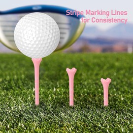 CATOSUM 60 Pcs Pink Golf Tees 2-3/4" - Funny Golf Accessories for Women, Durable and Stylish Golf Tees for Fun and Functional Play