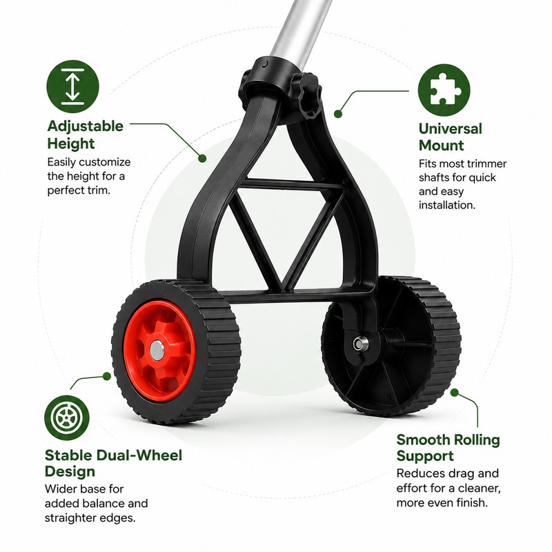 Adjustable Trimmer Support Wheel for Lawn Edging – Universal Auxiliary