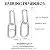 JOVALA Gold/Silver Link Chain Earrings Hoop for Women Teen Girls