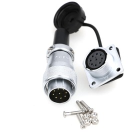 ZBLZGP WS20 9Pin Waterproof IP67 Aviation WEIPU Connector Plug Socket M20 Square Panel Mount Electrical Power Metal Thread Connector for Industrial Signal LED AC DC Equipment