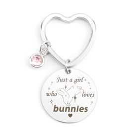 Bunny Gifts for Girls,Rabbit Gifts For Women,Bunny Keyring Keychain,Easter Gift,Rabbit Lover Gifts for Women,Rabbit Gifts for Rabbit Lovers,Rabbit Themed Gifts for Women,Rabbit Animal Keychain