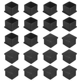 M METERXITY 20-Pack Square Chair Leg Caps, 1.38" (35mm) PVC Chair Leg Floor Protectors for Chairs/Table/Bed, Furniture Feet Covers Cups Non-Slip End Tips