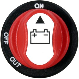 Powerwerx PanelHDSW-K Heavy Duty 100A Mini Panel Mount ON-Off Battery Switch with Removeable Knob