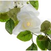 Wilton Lighted White Rose Garland
