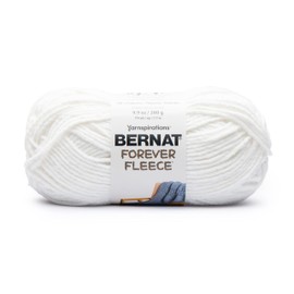 Bernat Forever Fleece White Noise Yarn - 2 Pack of 280g/9.9oz - Polyester - 6 Super Bulky - 194 Yards - Knitting, Crocheting & Crafts