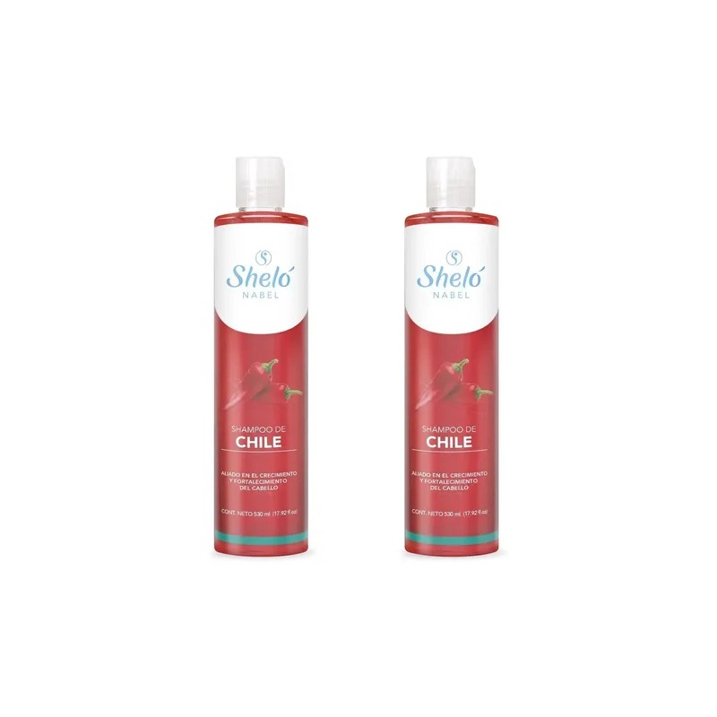 2 Shampoo Chile 530 Ml Sheló Crece Y Fortalece Cabello
