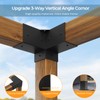 LuxaDomus Pergola Brackets, 4 Pack 3-Way Right Angle Corner Brackets