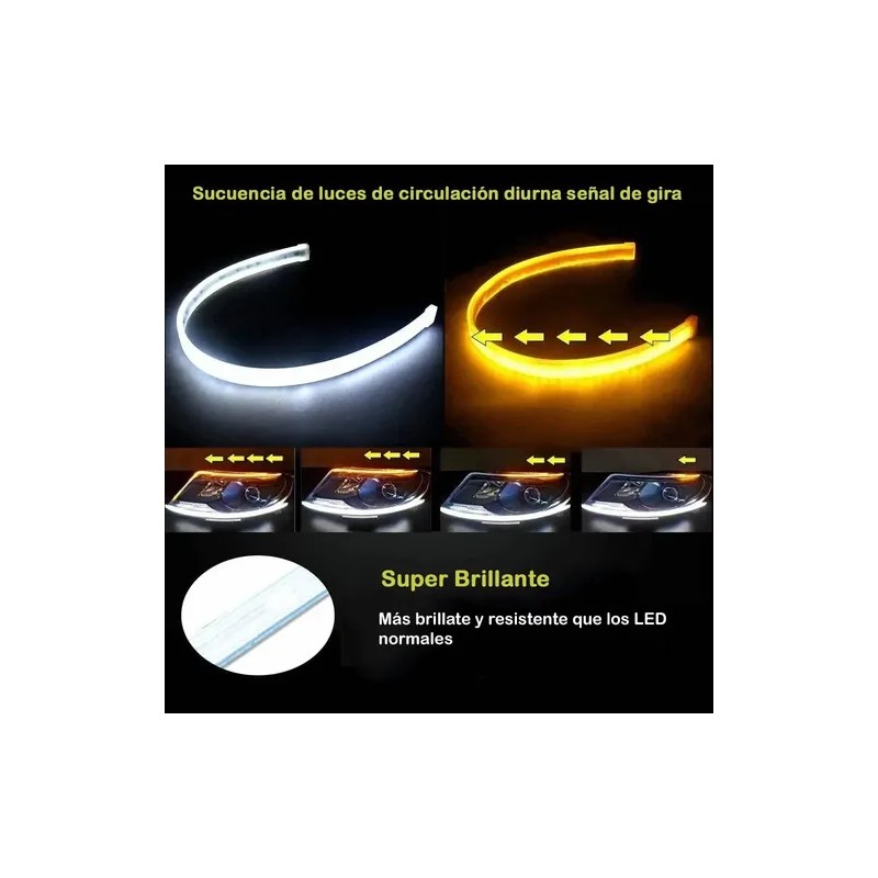 2pcs Tiras De Luz Led En El Automóvil De 30