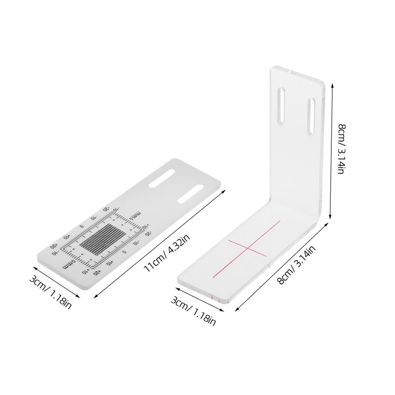 Mipcase Plastic Crack Gauge for Corners Corner Crack Monitoring Ruler