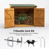Shed Door Latch T-Handle Lock Kit with 4 Keys, BTEOBFY