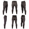 REDSHORE Men's Padded Compression Pants with Knee Pads,Goalkeeper Black Tights