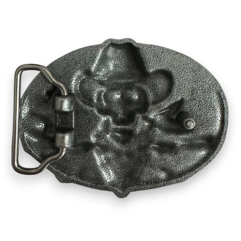 Schnalle123 Belt Buckle Western Texas Cowboy 3D Look for Interchangeable