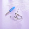 Silver Heart Cremation Urn Ring for Women S925 Sterling Memorial