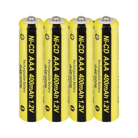 PKCELL Rechargeable 400mAh AAA Battery 1.2V NiCD Battery1.2V for Garden Lights Outdoor Solar Lights,4-Count
