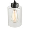 CAFULAM Modern Black Farmhouse Pendant Light with Glass Shade,Industrial Pendant