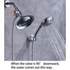 G-Promise Solid Metal Shower Arm Diverter for Hand Held Showerhead